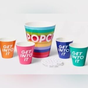 Tabitha Brown Popcorn Bowls & Cups - NWT